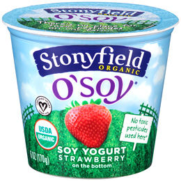 Stonyfield offers a vegan line of yogurt