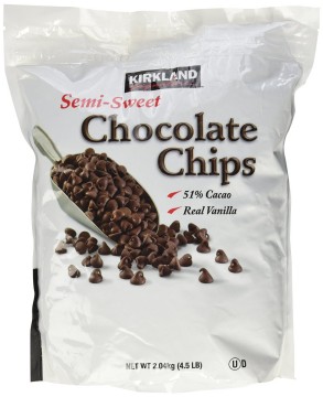 The Namely Marly dairy-free chocolate chip guide includes Kirkland's Semi-Sweet Chocolate Chips